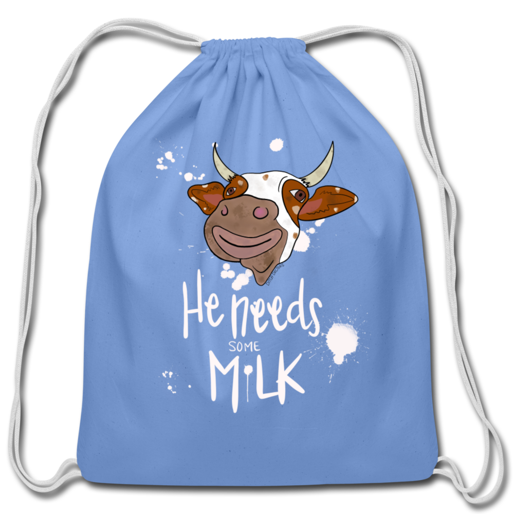 He Needs Some Milk Bag - carolina blue