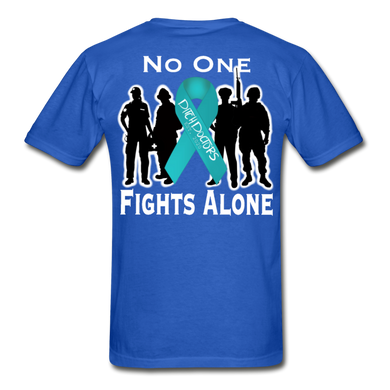 PTSD - Fight Together  Short Sleeve - royal blue