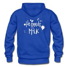 Load image into Gallery viewer, He Needs Some Milk Hoodie - royal blue
