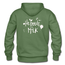 Load image into Gallery viewer, He Needs Some Milk Hoodie - military green
