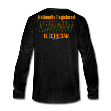 Nationally Registered Electrician Long Sleeve - charcoal gray