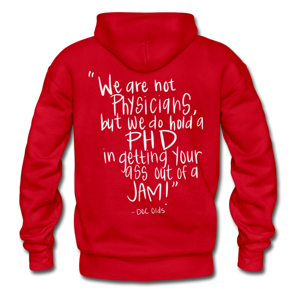 Doc Olds PhD Hoodie - red