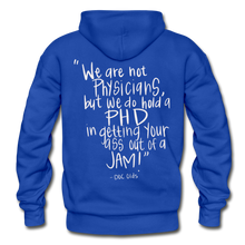 Load image into Gallery viewer, Doc Olds PhD Hoodie - royal blue
