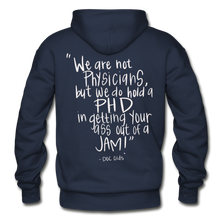 Load image into Gallery viewer, Doc Olds PhD Hoodie - navy
