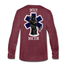 Load image into Gallery viewer, Ditch Doctor Reaper Logo Long Sleeve - heather burgundy
