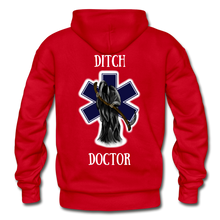 Load image into Gallery viewer, Ditch Doctor Reaper Logo Hoodie - red
