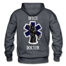 Load image into Gallery viewer, Ditch Doctor Reaper Logo Hoodie - charcoal gray
