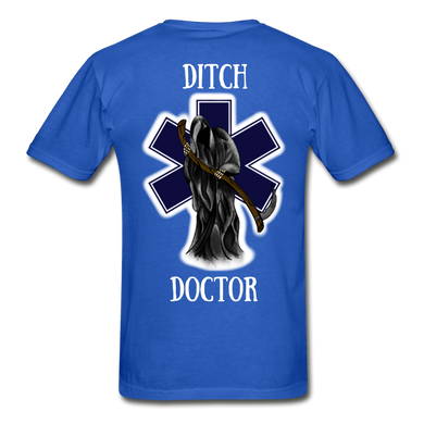 Ditch Doctor Reaper Logo Short Sleeve - royal blue