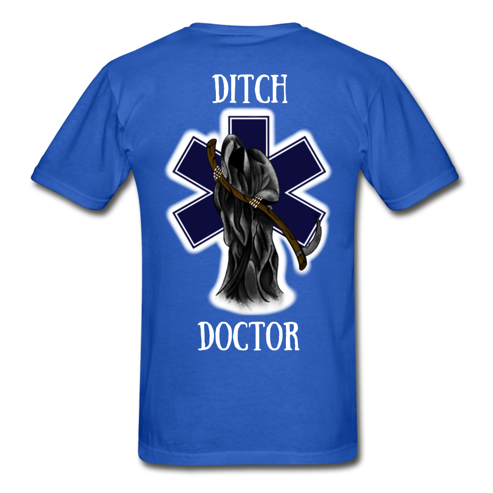 Ditch Doctor Reaper Logo Short Sleeve - royal blue