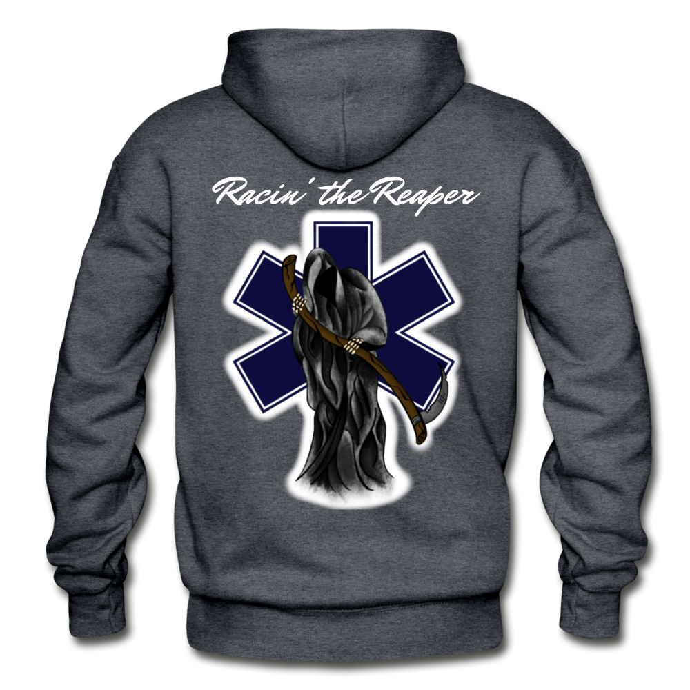 Racin' the Reaper Hoodie - charcoal gray