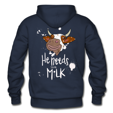 He Needs Some Milk Hoodie - navy