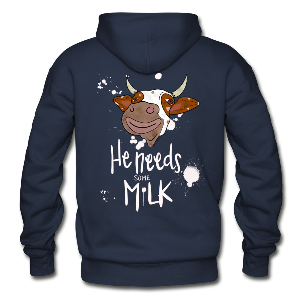 He Needs Some Milk Hoodie - navy