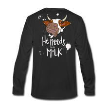 Load image into Gallery viewer, He Needs Some Milk Long Sleeve - black
