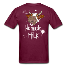 Load image into Gallery viewer, He Needs Some Milk Short Sleeve - burgundy
