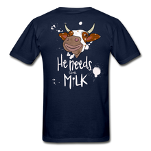 Load image into Gallery viewer, He Needs Some Milk Short Sleeve - navy
