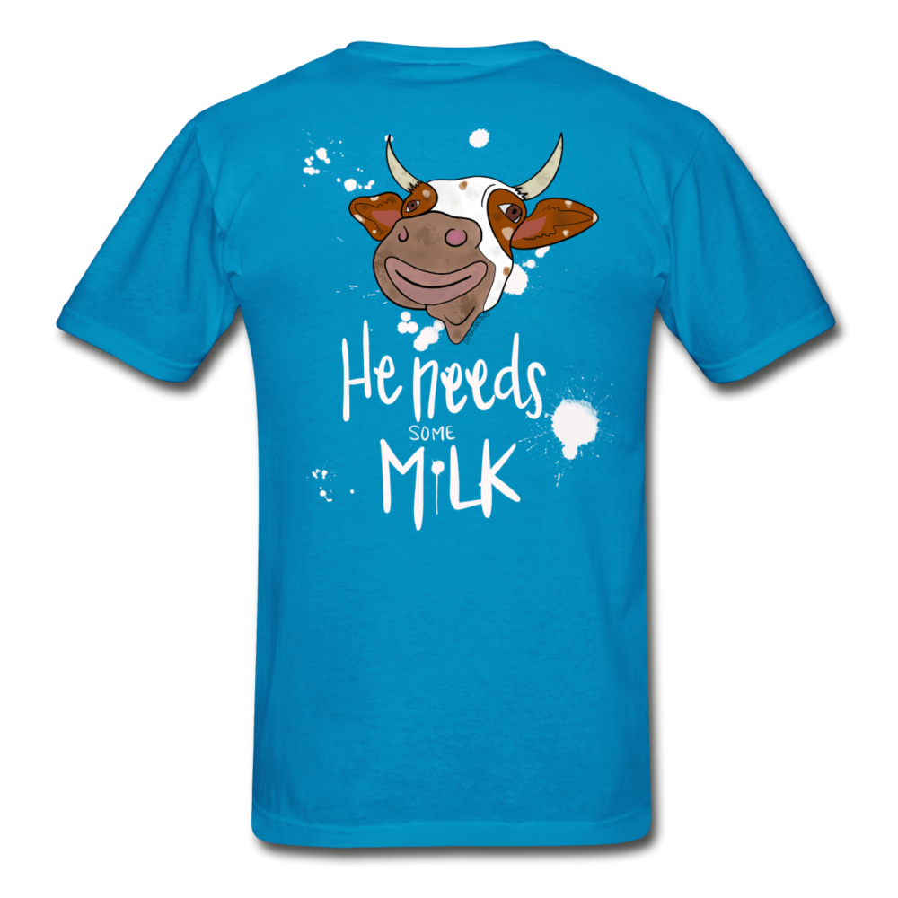 He Needs Some Milk Short Sleeve - turquoise